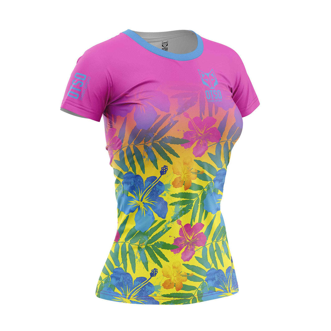 T-shirt Femme manches courtes - Floral Pink