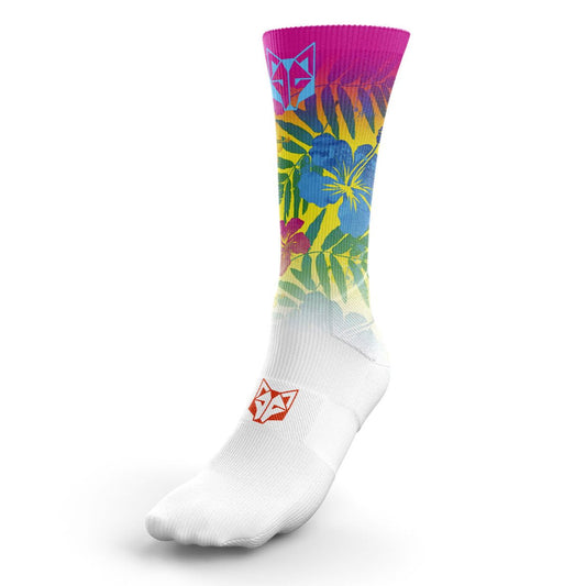 Veredelte Socken - Blumenmuster Rosa