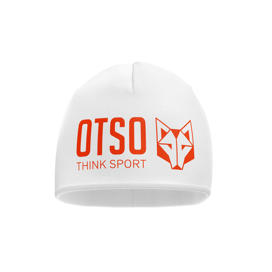 Hat - White & Bright Orange