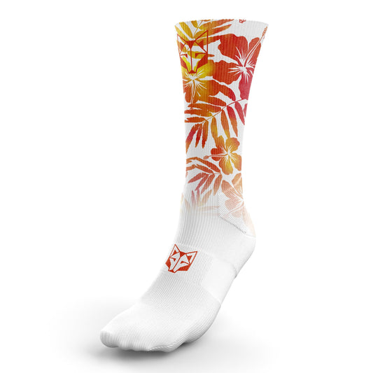 Sublimated Socks - Orange Flower Pattern