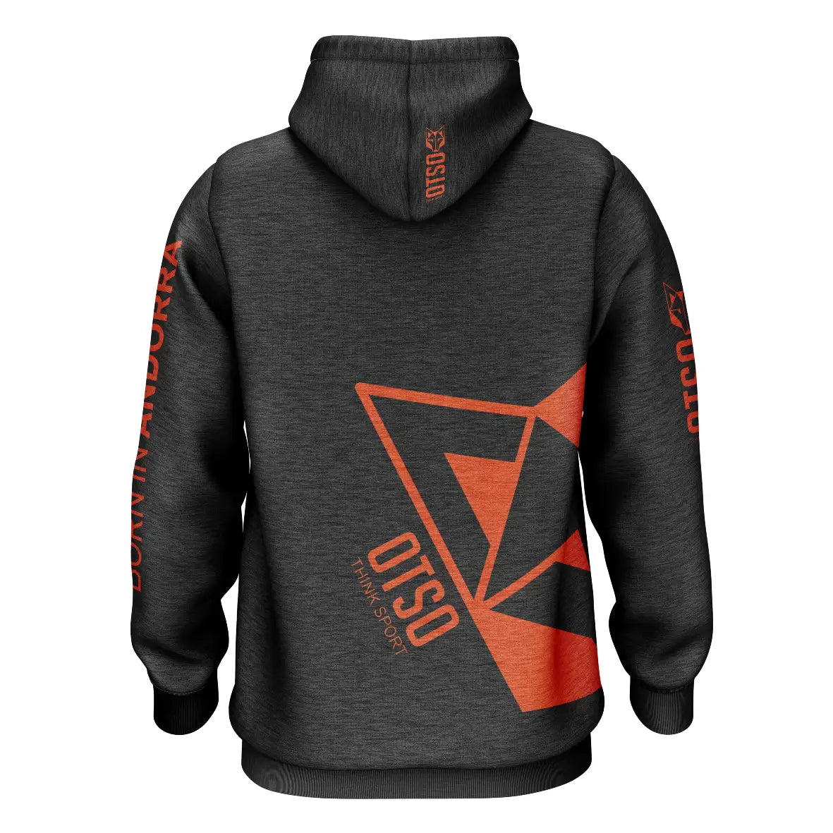 Hooded Sweatshirt - Black & Bright Orange Otso