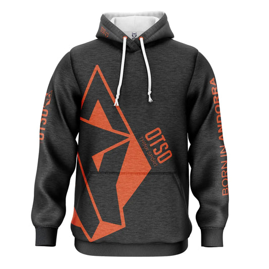 Hooded Sweatshirt - Black & Bright Orange Otso