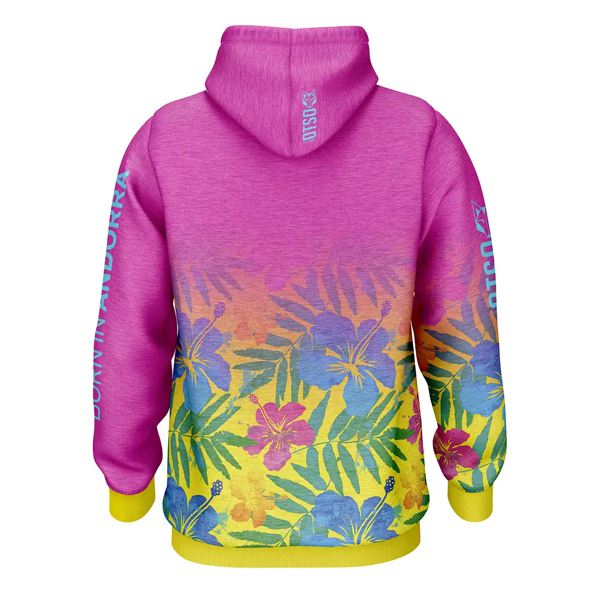 Kapuzenshirt - Blumenmuster Rosa