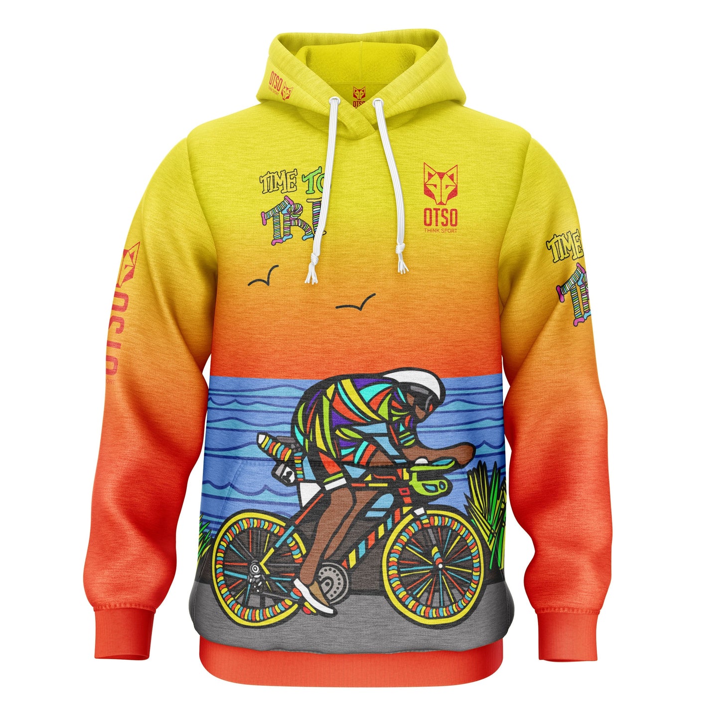 Sweat à capuche - Time to tri Man Bike
