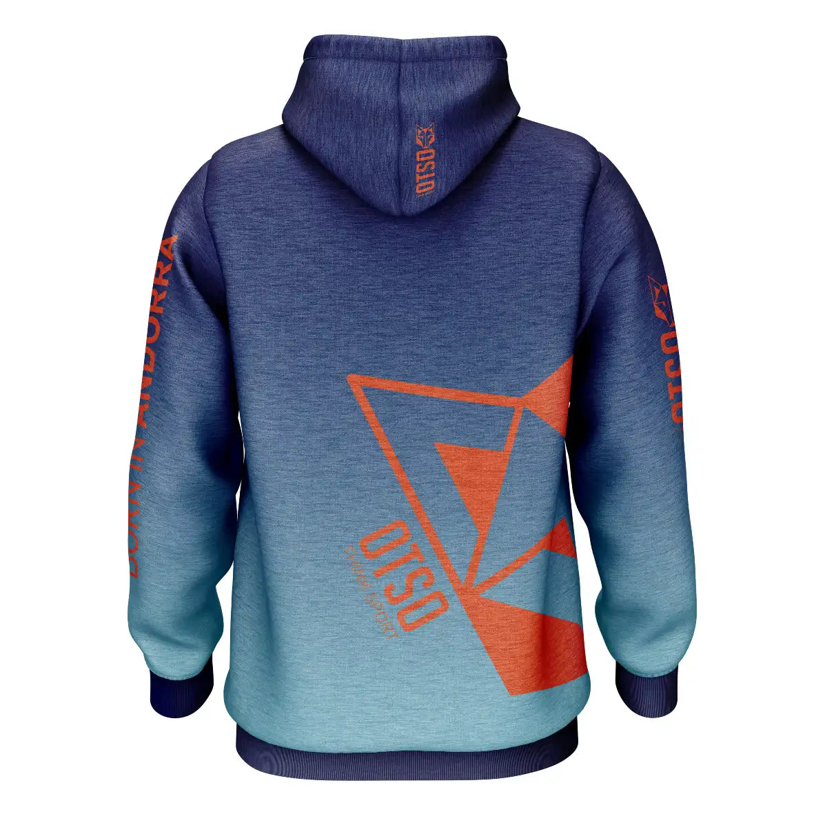 Hooded Sweatshirt - Navy Blue & Bright Orange Otso
