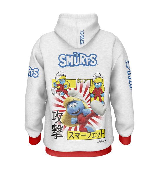 Hooded Sweatshirt - Smurfs Manga White (Outlet)