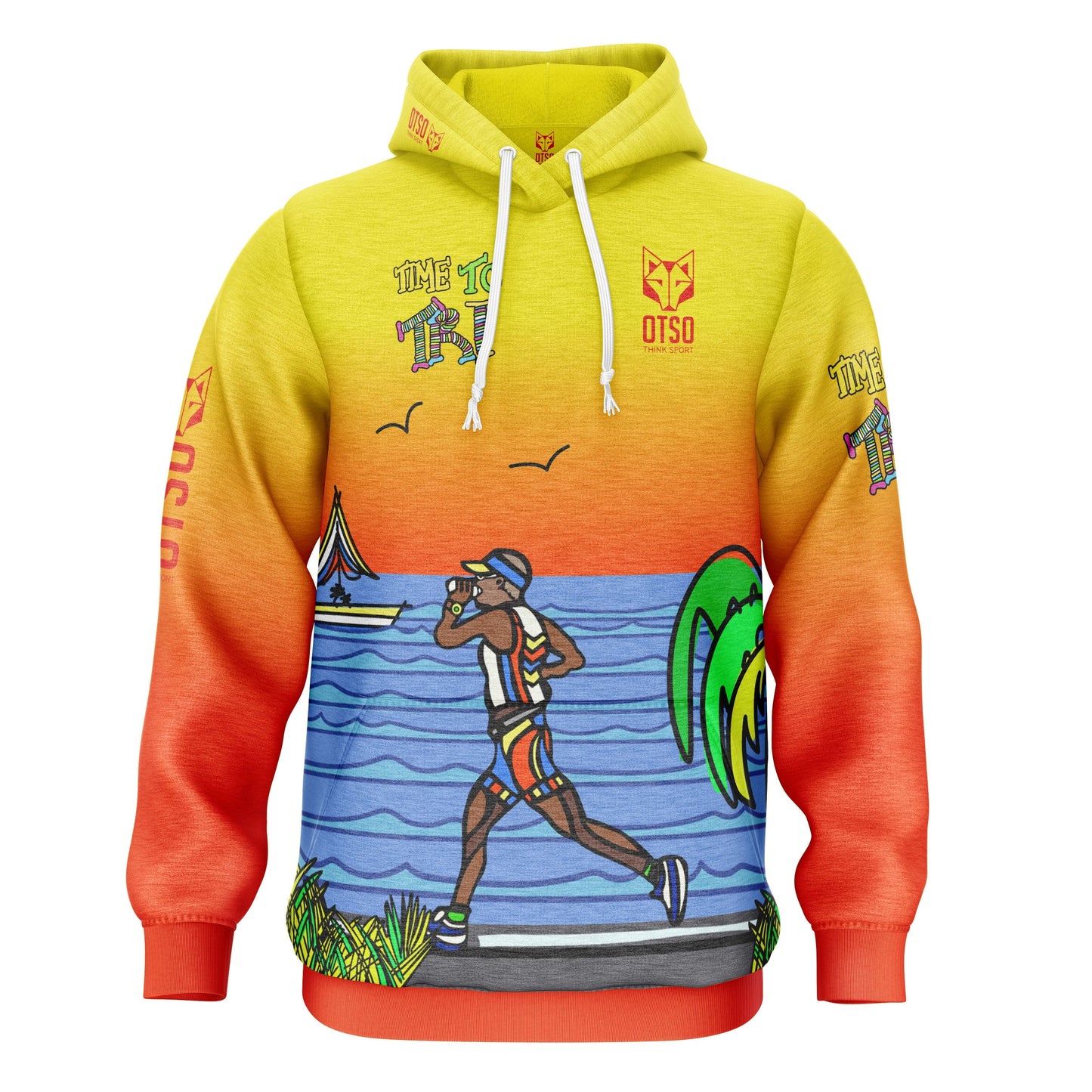 Sweat à capuche - Time to tri Man Run