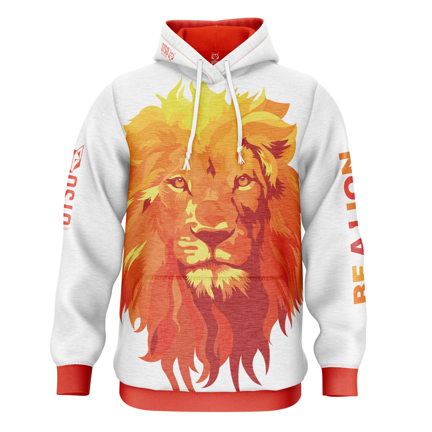 Sweat à capuche - Be A Lion Orange