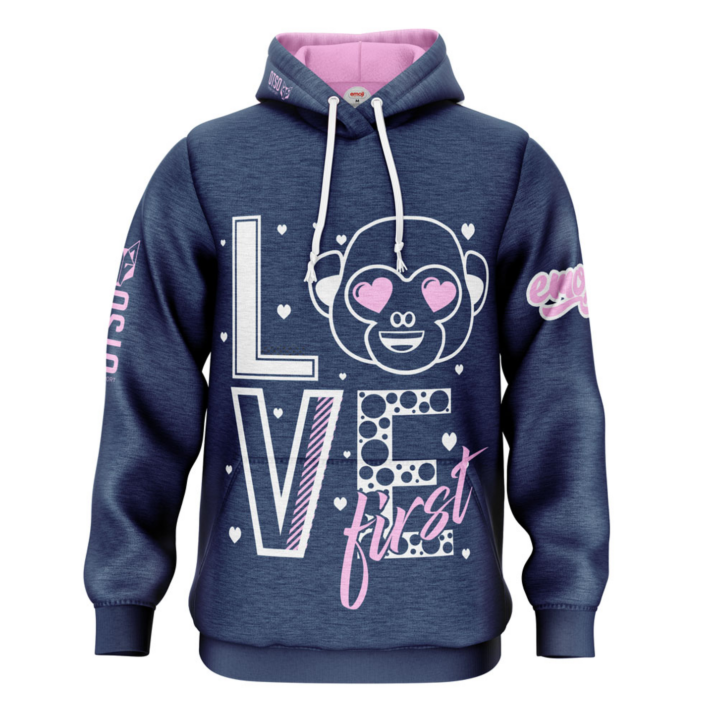 SSweat à capuche - Emoji Love First