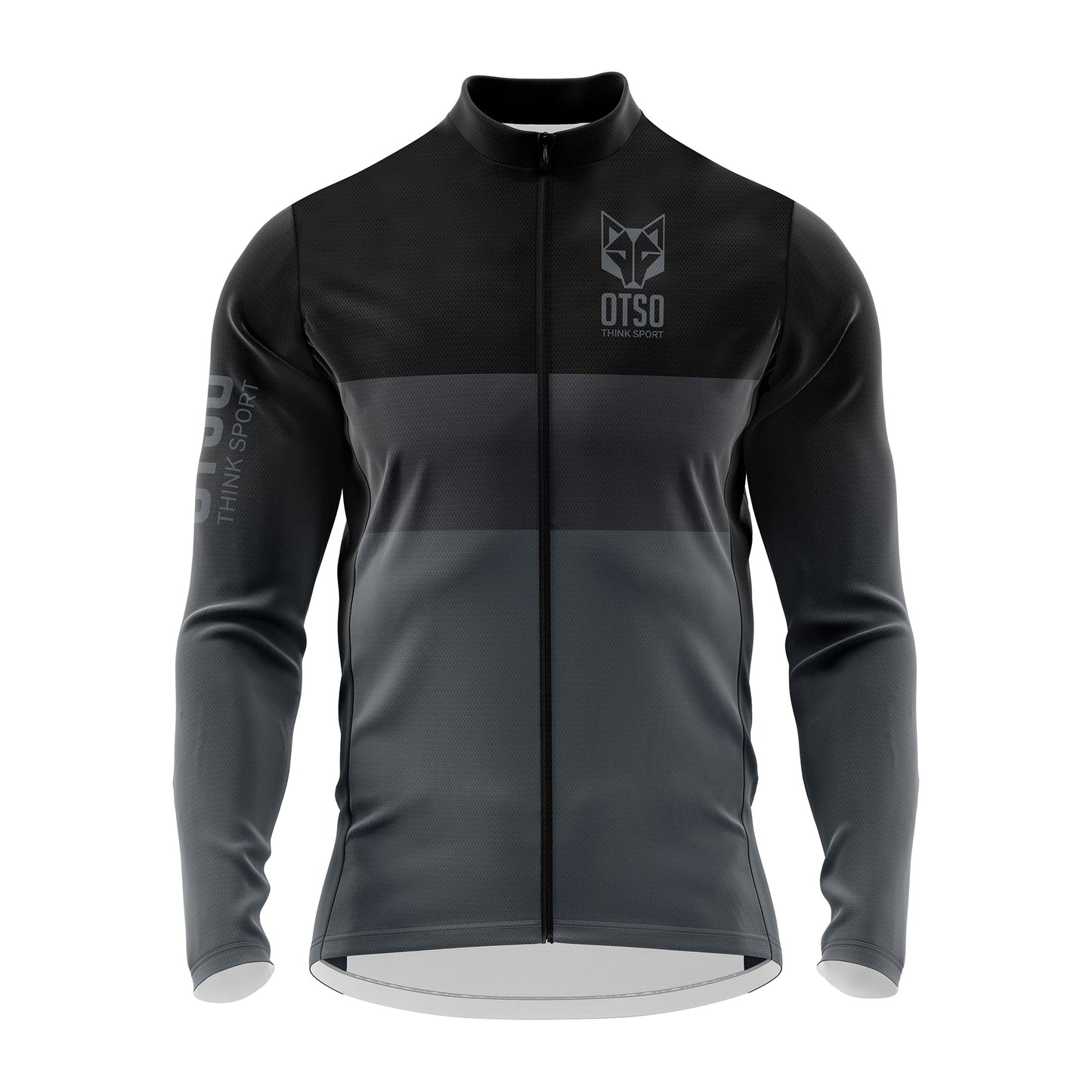 Men's long-sleeve winter cycling shirt - Black
