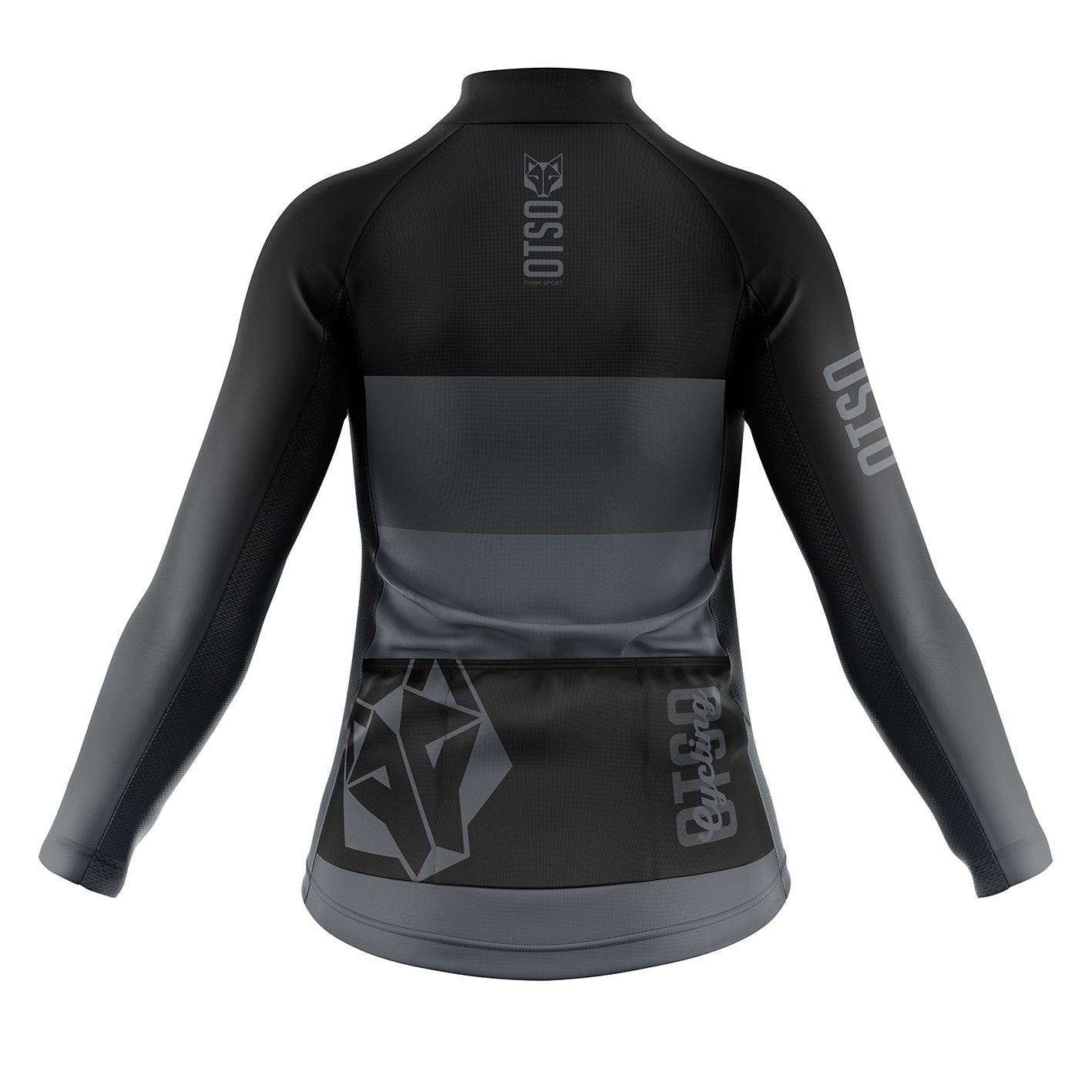 Maillot vélo manches longues hiver Femme - Black