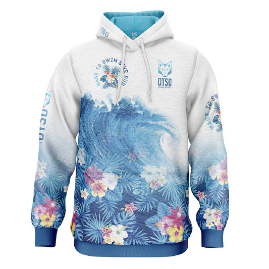 Kapuzenshirt - Schwimmen Radfahren Laufen Welle