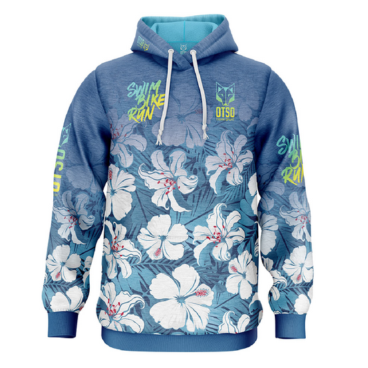 Kapuzensweatshirt - Schwimmen Radfahren Laufen Blume