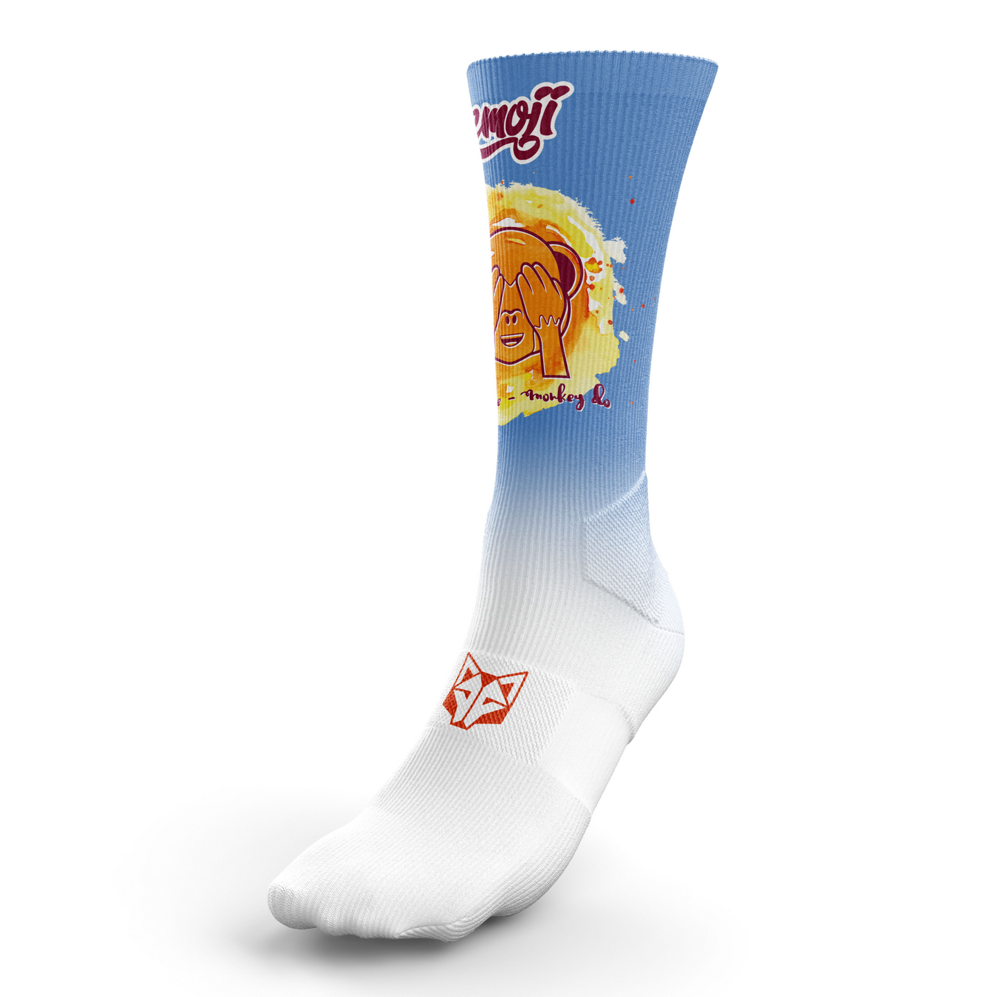 Veredelte Socken - Emoji Affe Sieht