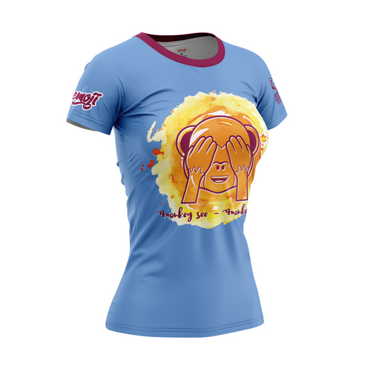 Damen-T-Shirt - Emoji Affe Sieht