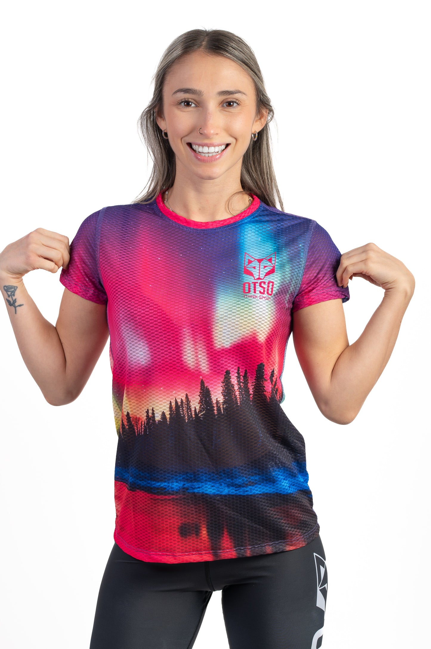 T-shirt Femme manches courtes - Auroras boreales