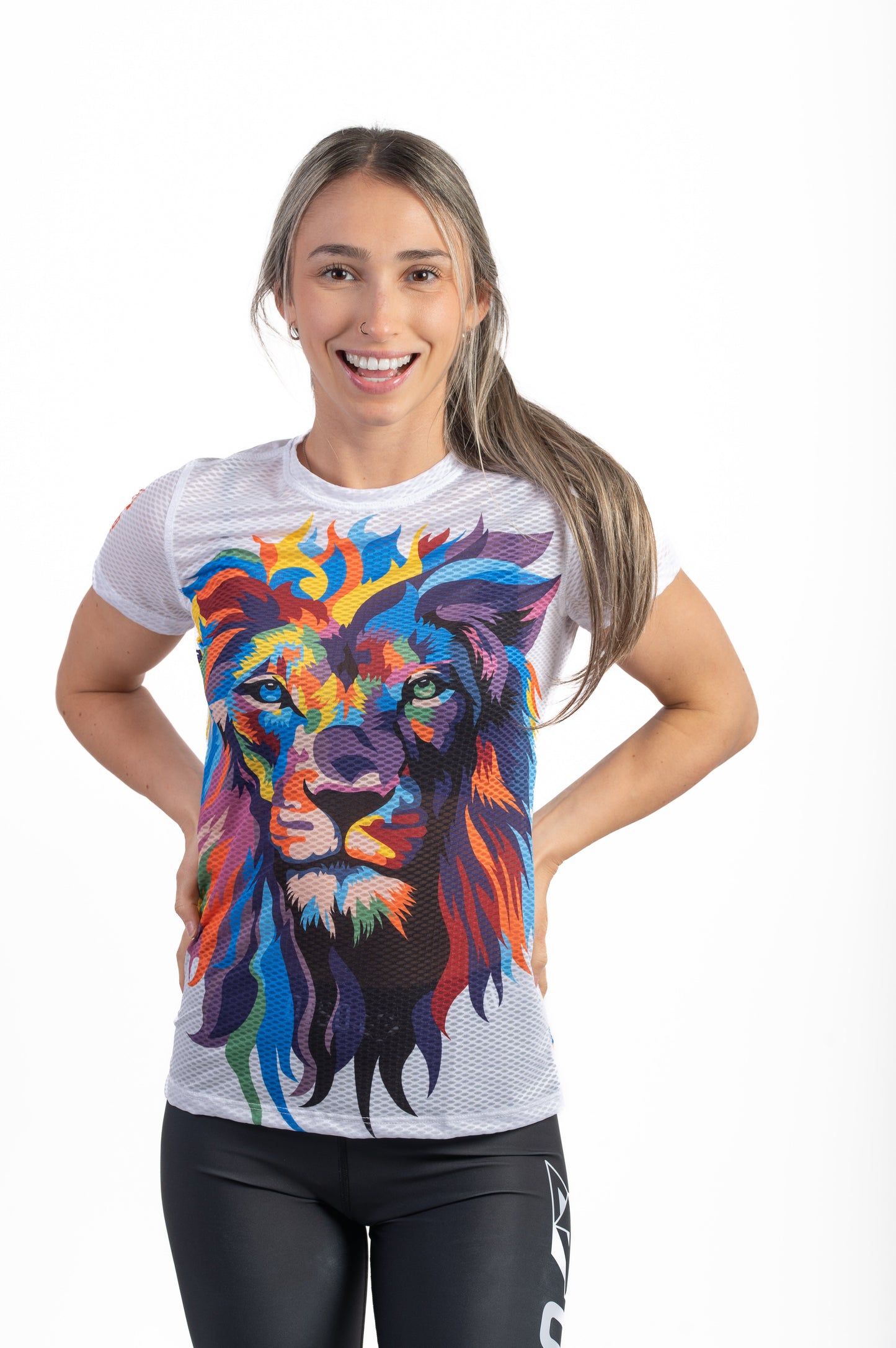 Damen-T-Shirt mit kurzen Ärmeln – Sei ein Löwe