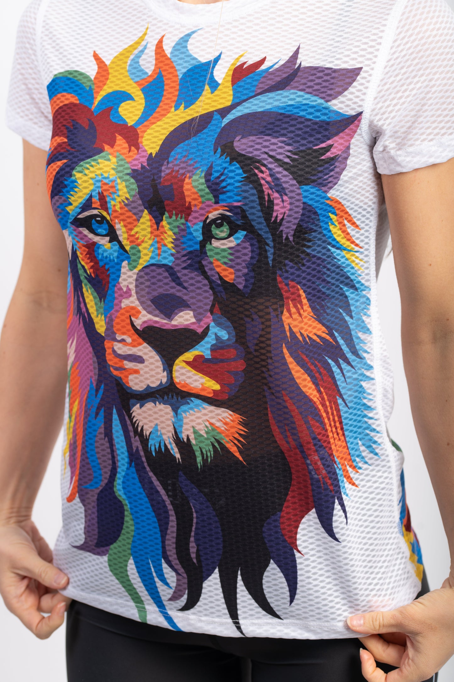 Damen-T-Shirt mit kurzen Ärmeln – Sei ein Löwe