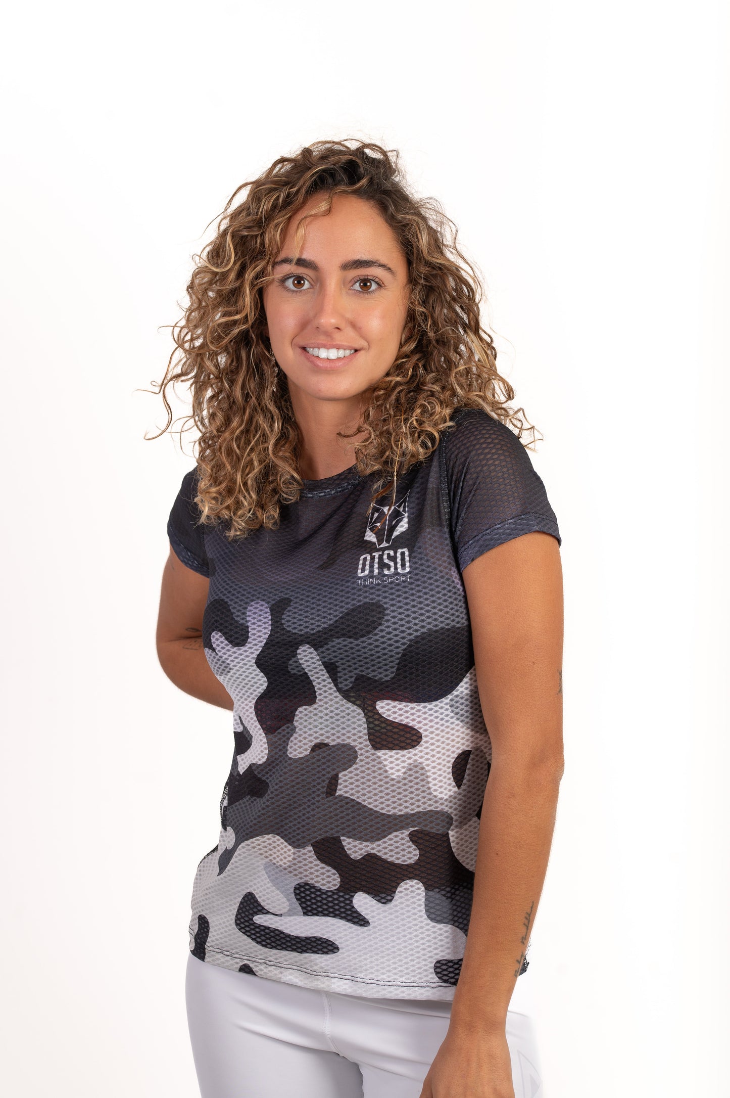T-shirt Femme manches courtes - Camo Grey