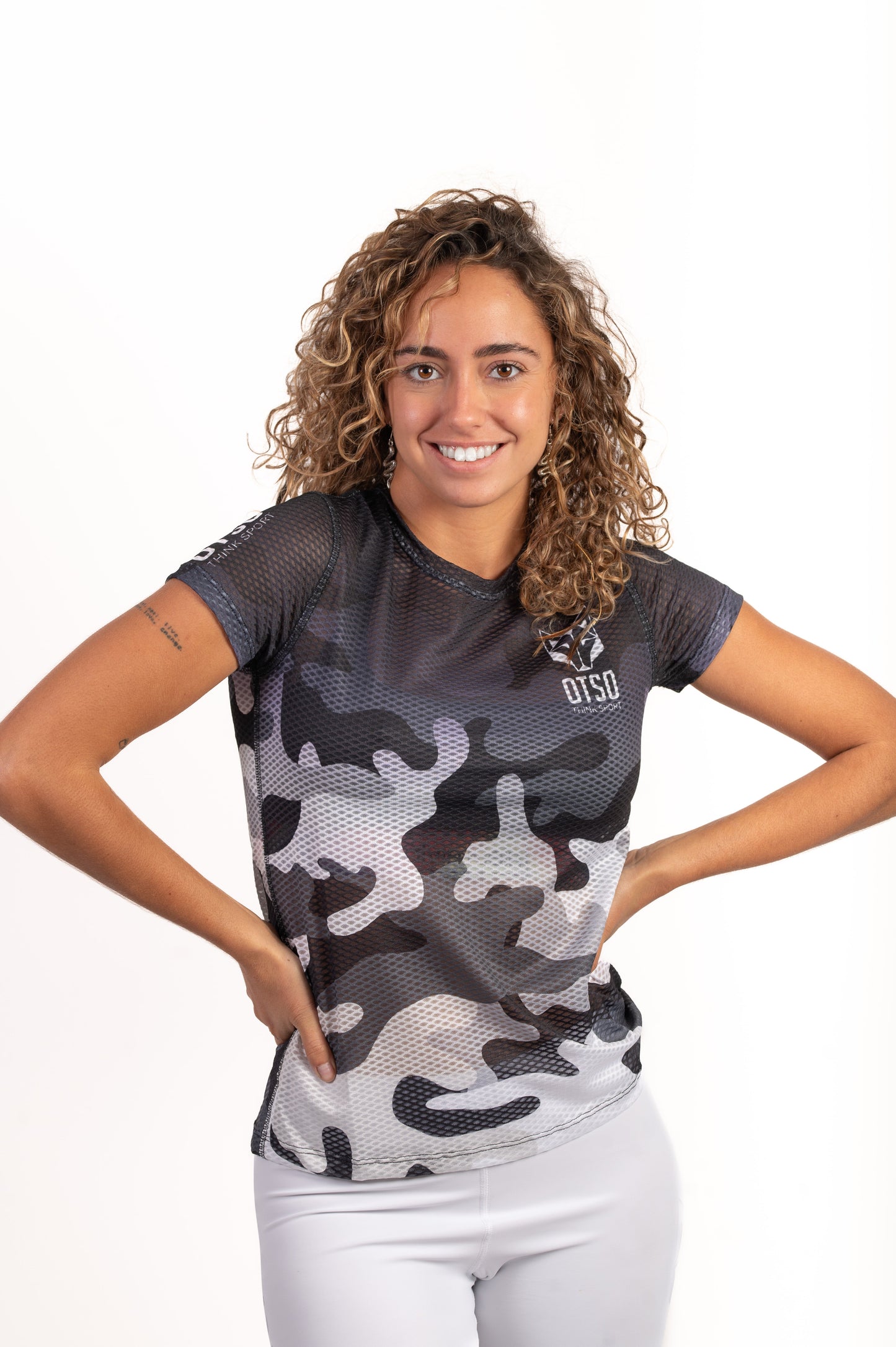 T-shirt Femme manches courtes - Camo Grey