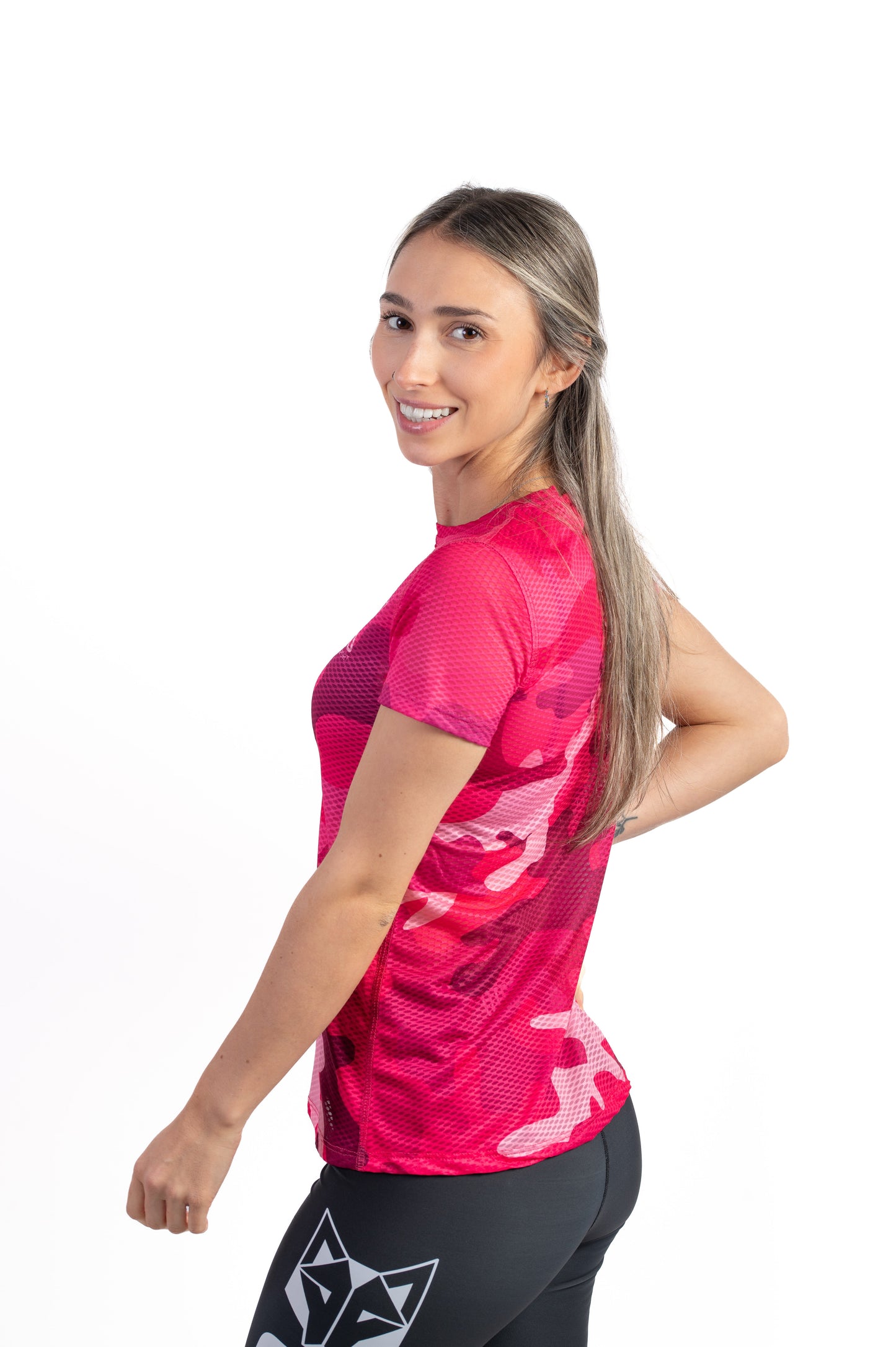 T-shirt Femme manches courtes - Camo Pink