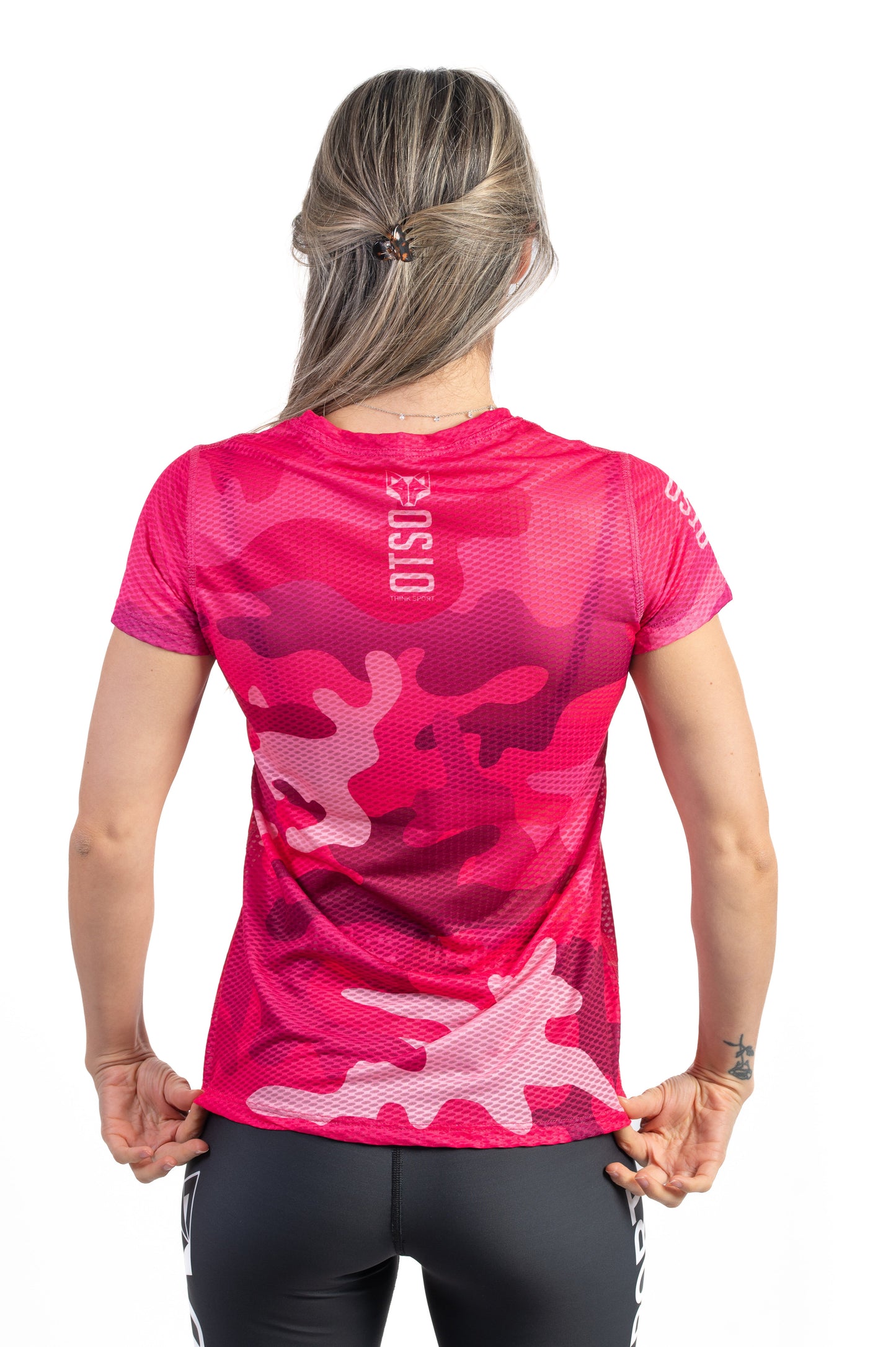 T-shirt Femme manches courtes - Camo Pink