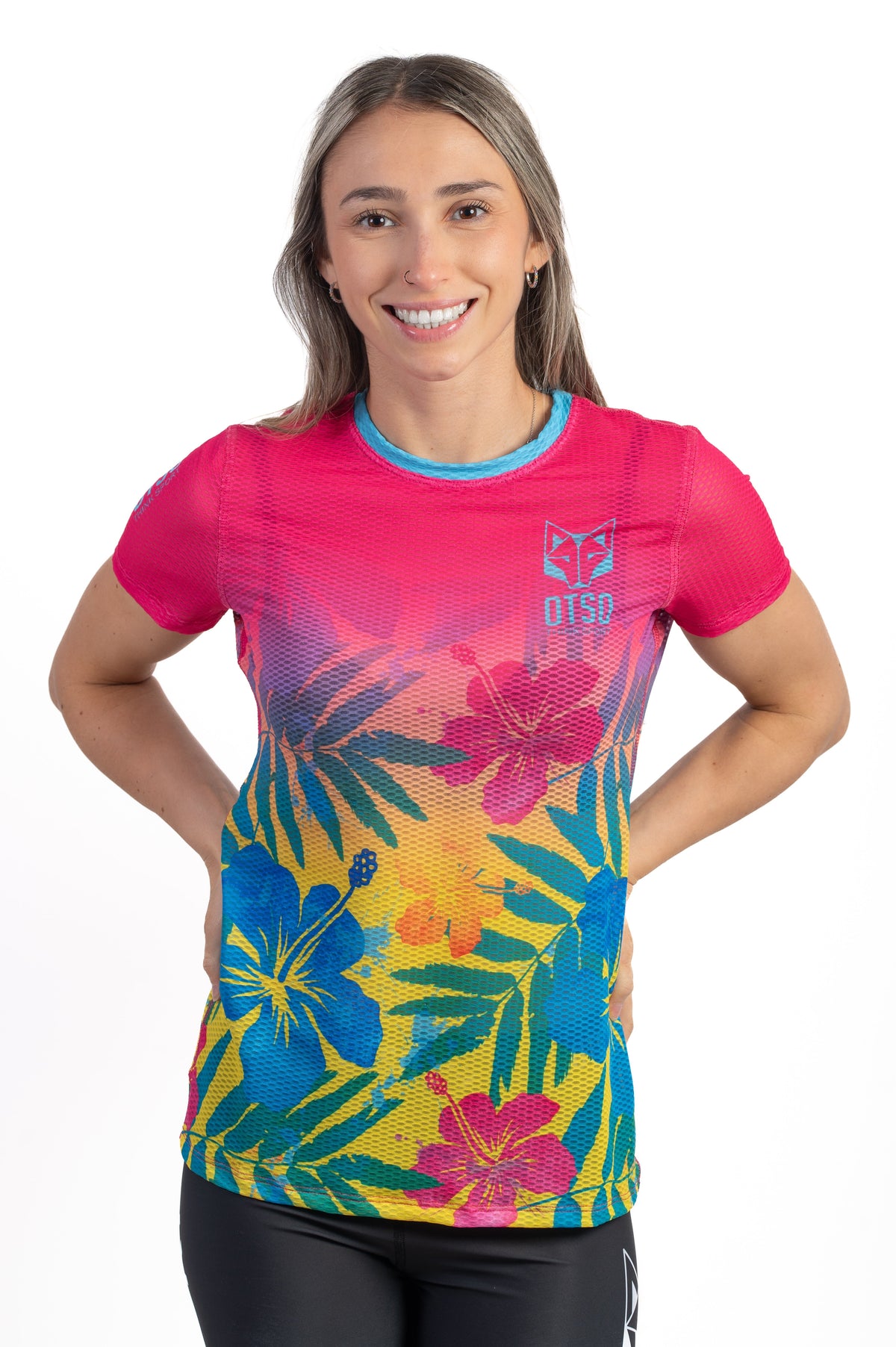T-shirt Femme manches courtes - Floral Pink
