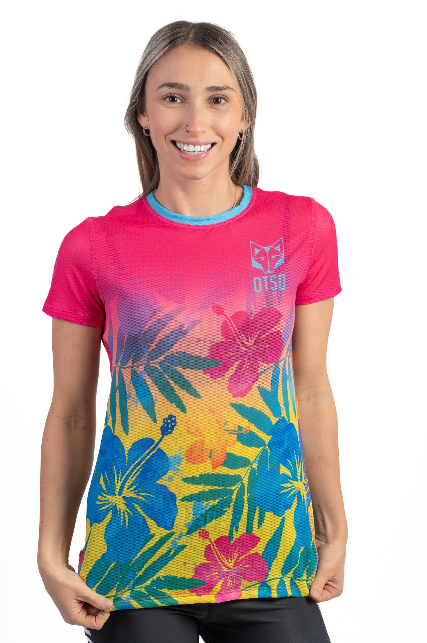 T-shirt Femme manches courtes - Floral Pink