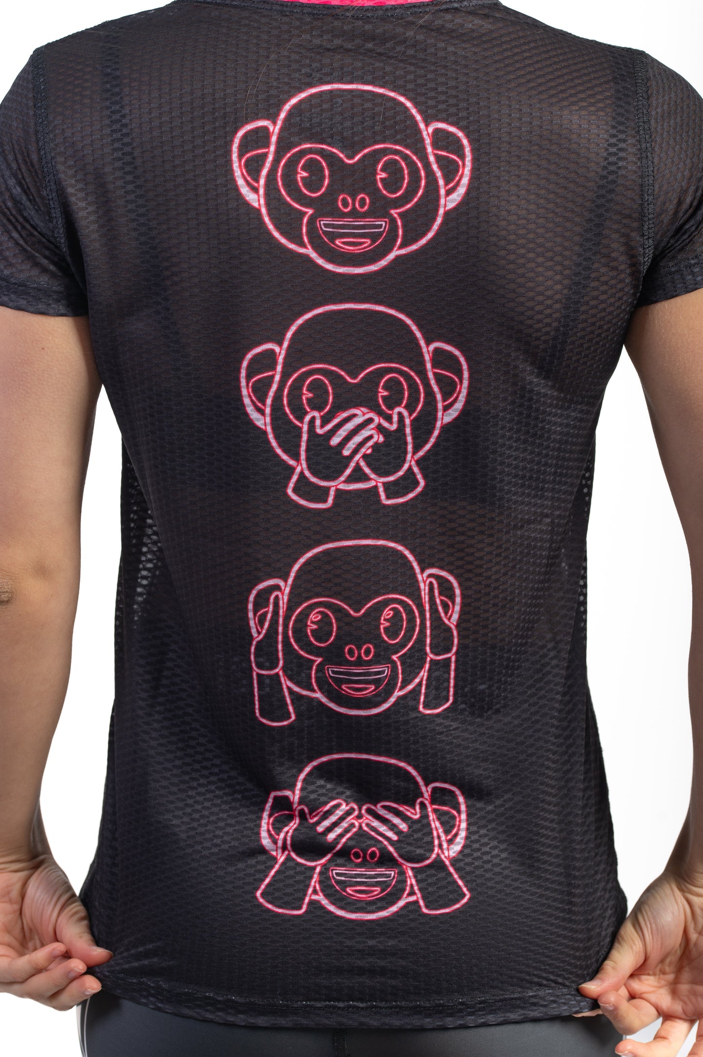 T-shirt Femme manches courtes - Emoji Monkey Neon