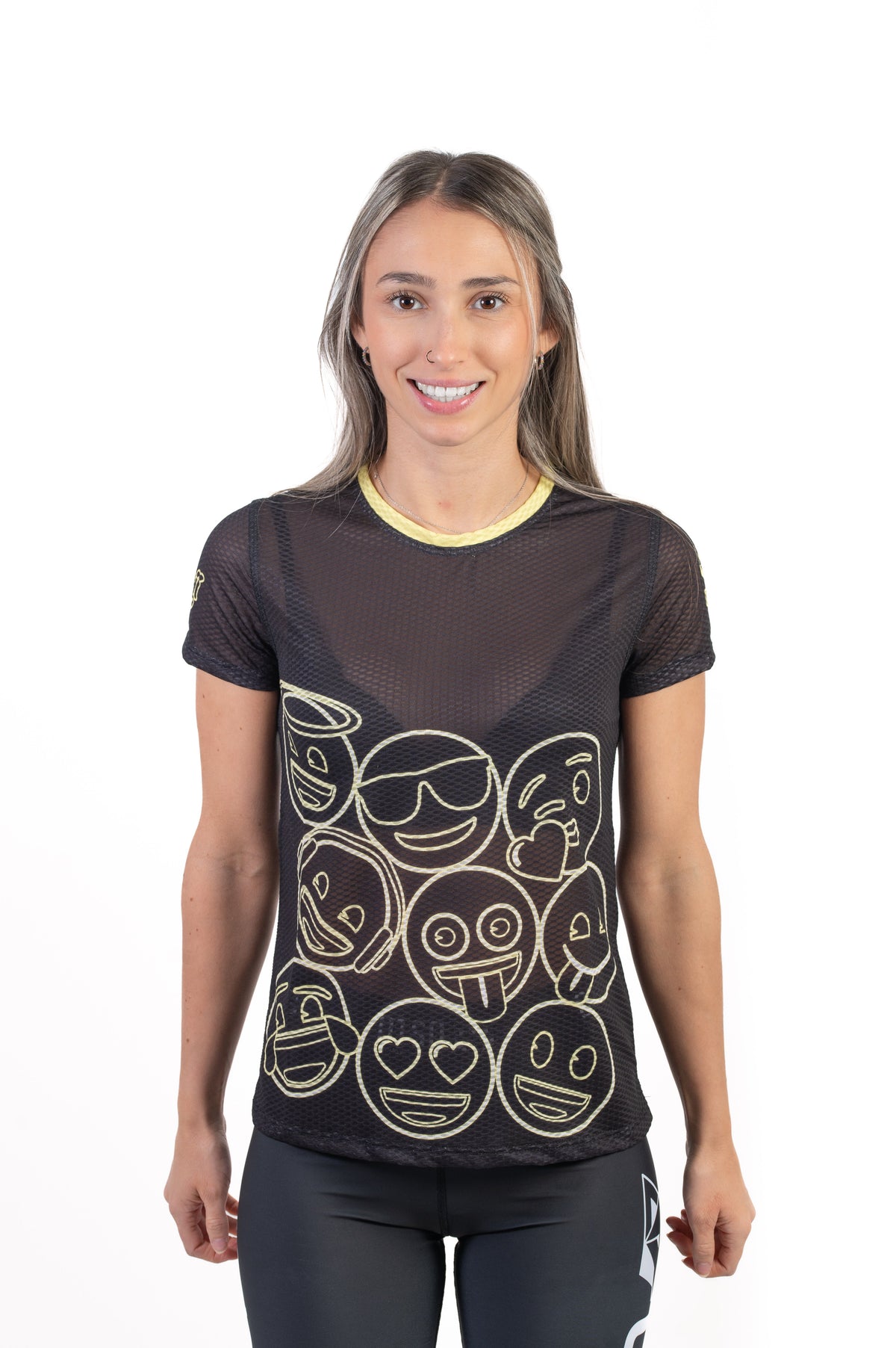 Women's Shirt - Neon Face Symbols