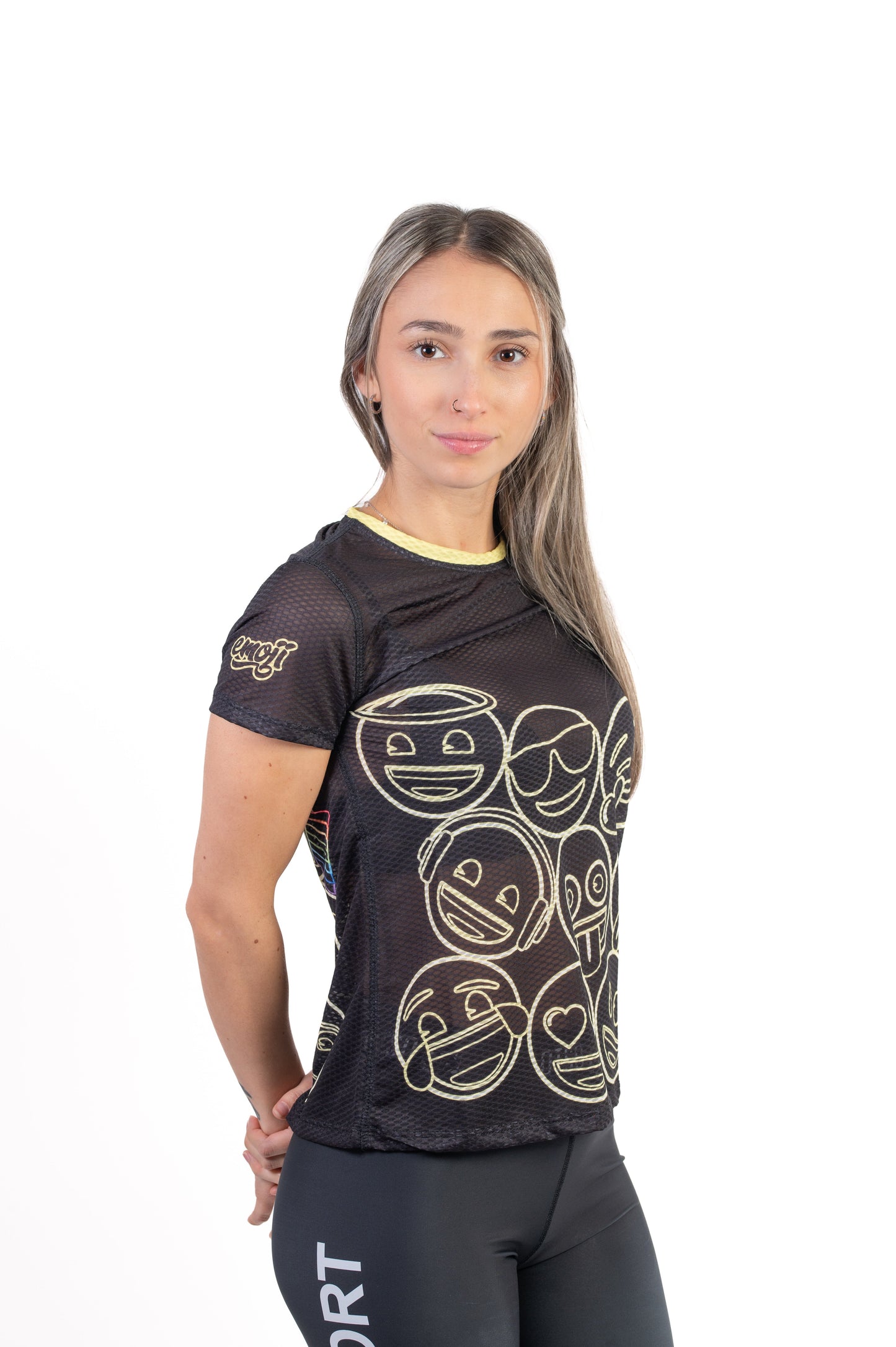 T-Shirt Femme - Emoji Neon Faces