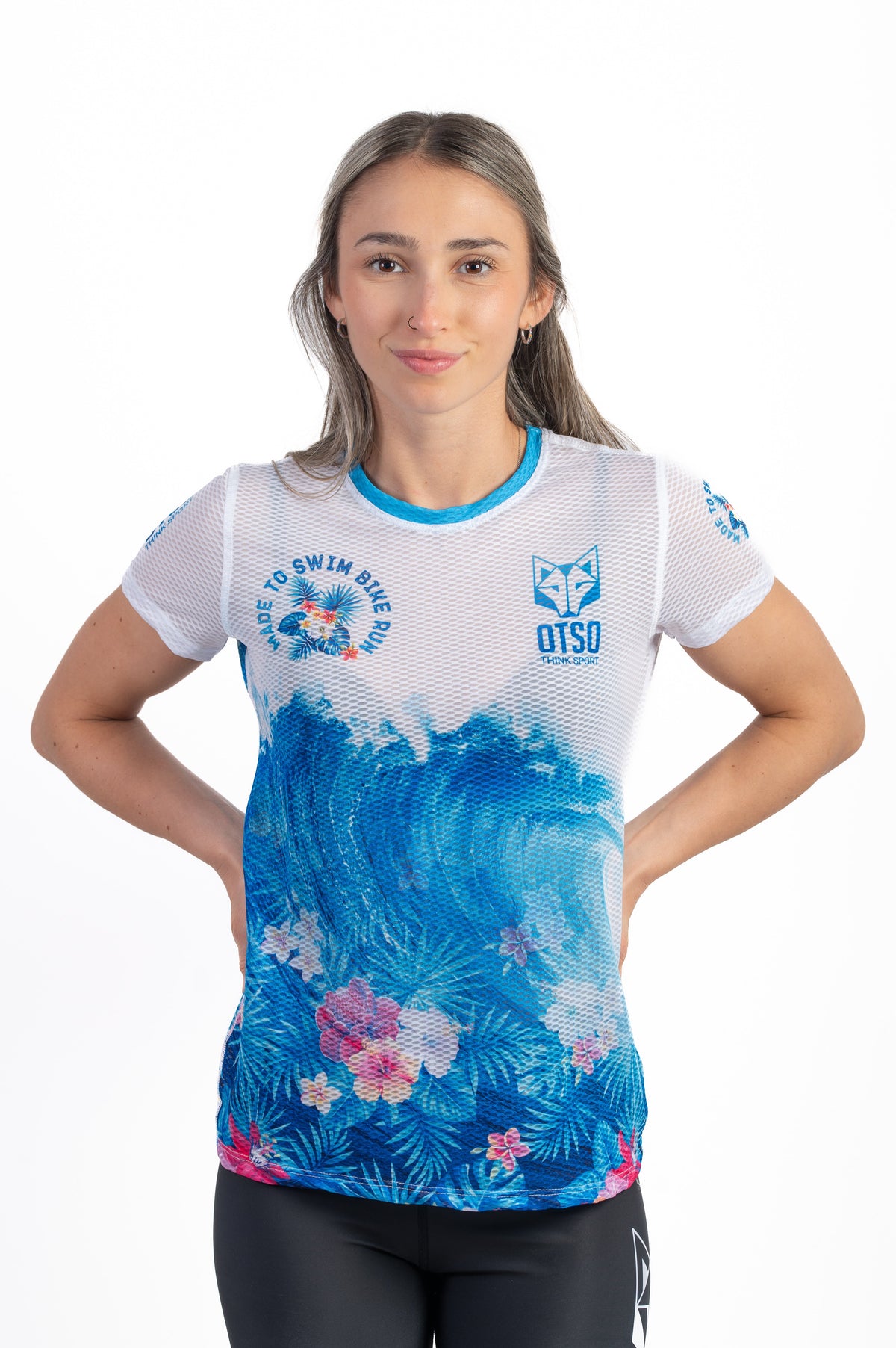 T-shirt Femme manches courtes - Swim Bike Run Wave