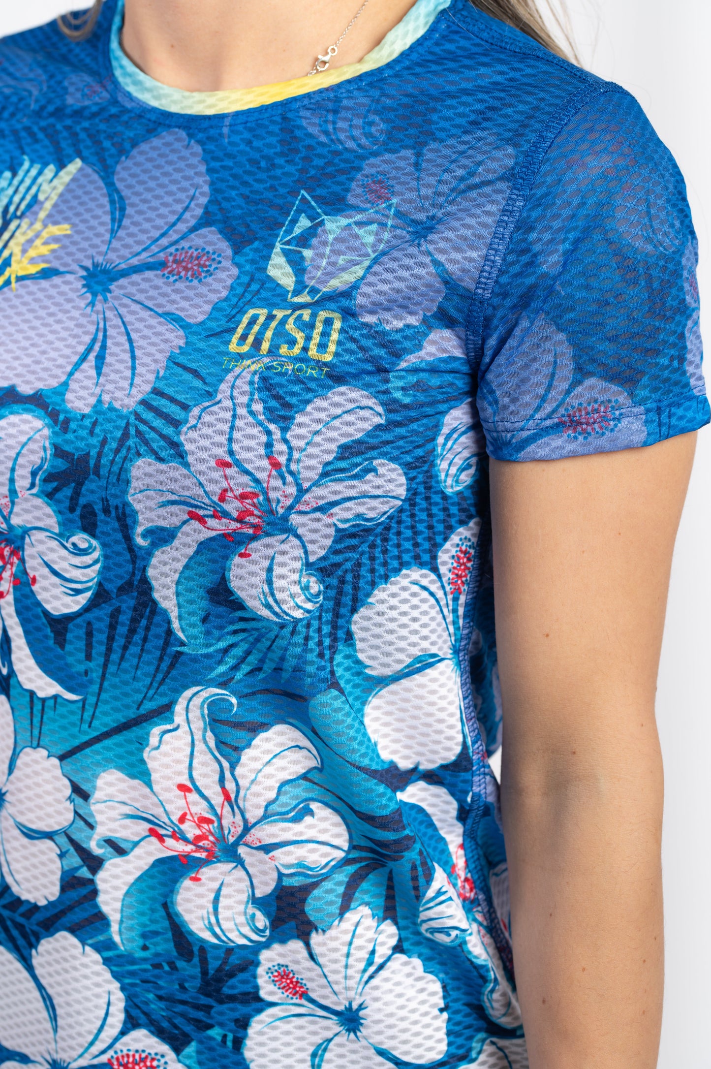T-shirt Femme manches courtes - Swim Bike Run Flower