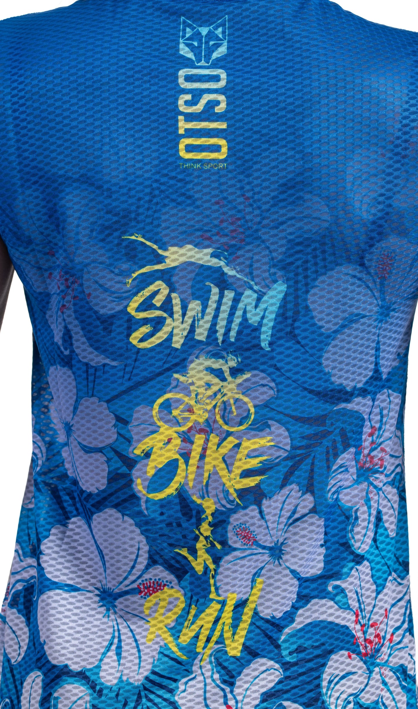 T-shirt Femme manches courtes - Swim Bike Run Flower