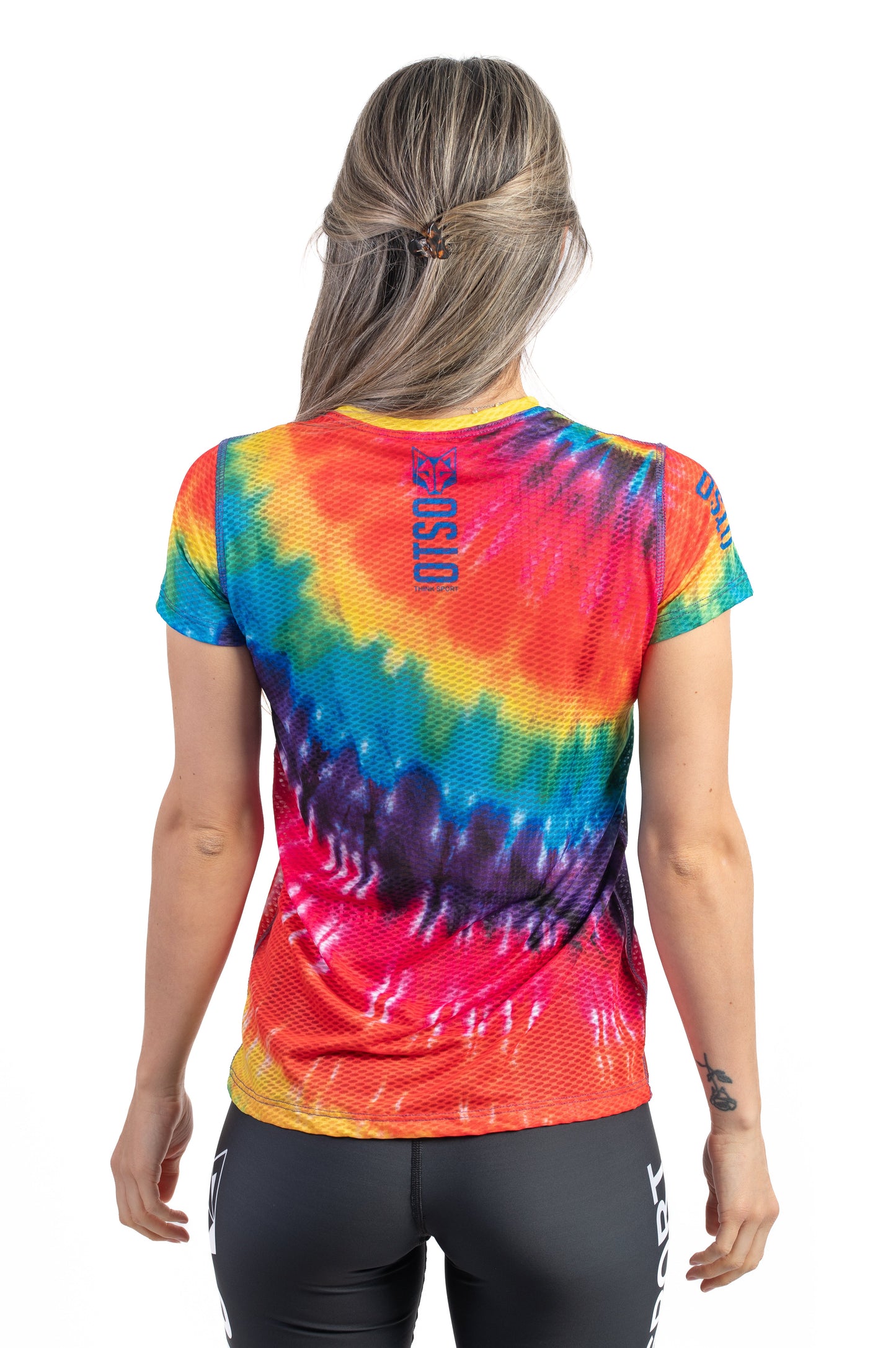 Damen-T-Shirt mit kurzen Ärmeln - Batikmuster