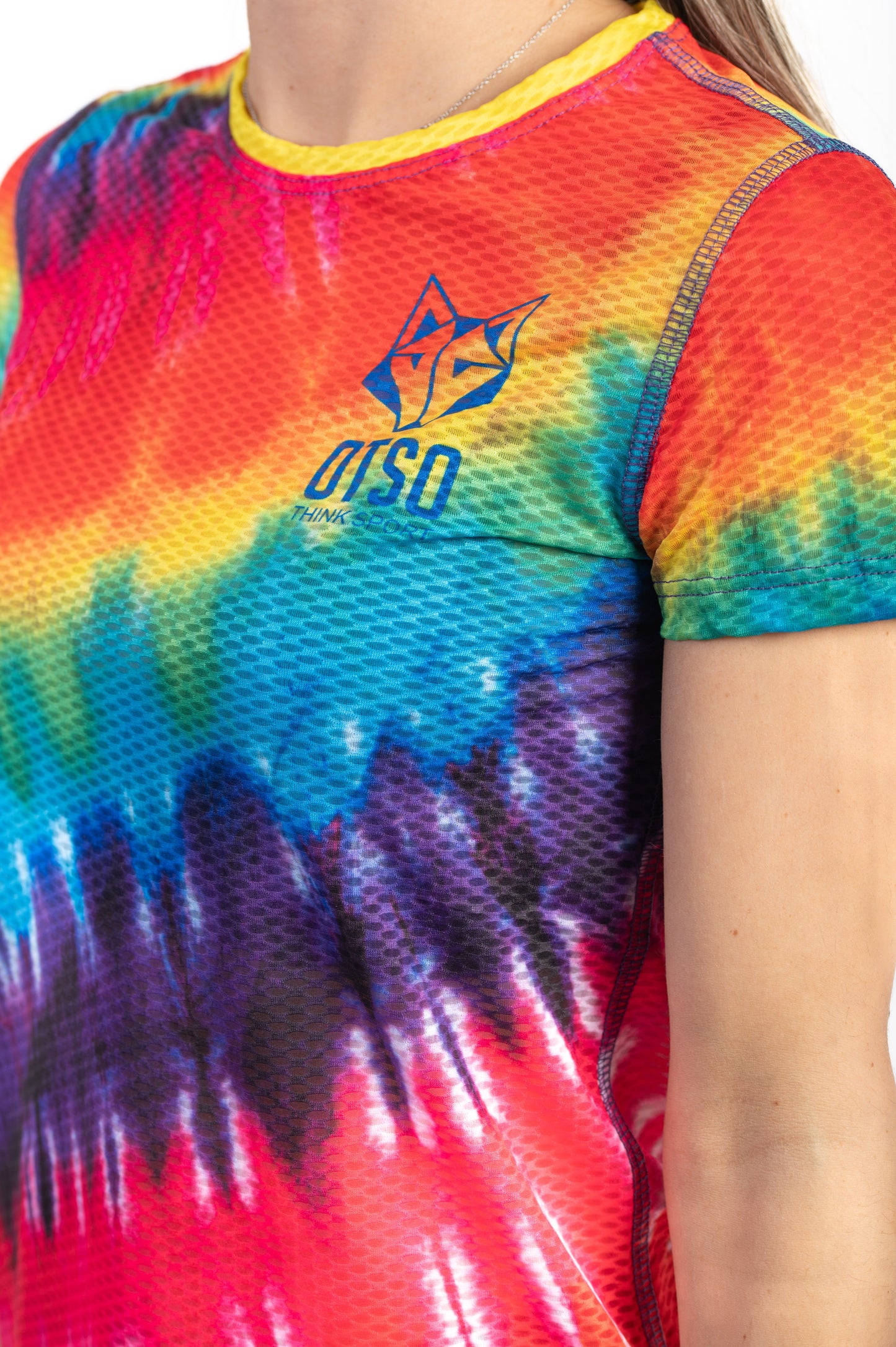 Damen-T-Shirt mit kurzen Ärmeln - Batikmuster