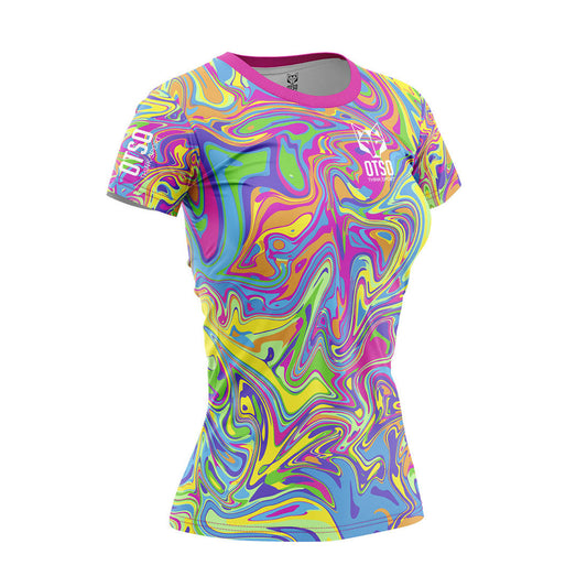 Damen-T-Shirt mit kurzen Ärmeln - Psychedelisch
