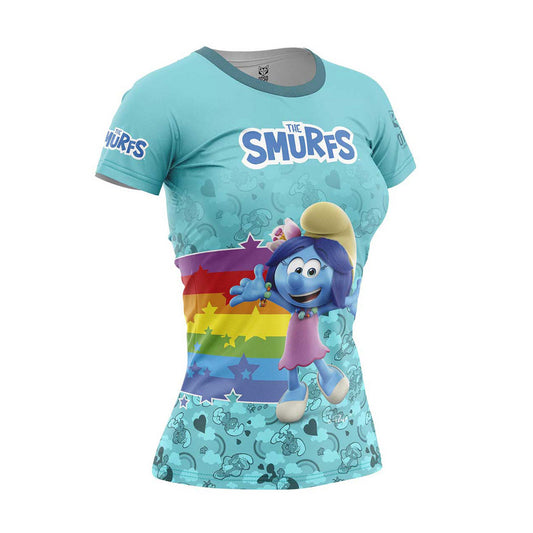 Women's short-sleeved shirt - Smurfs Rainbow
