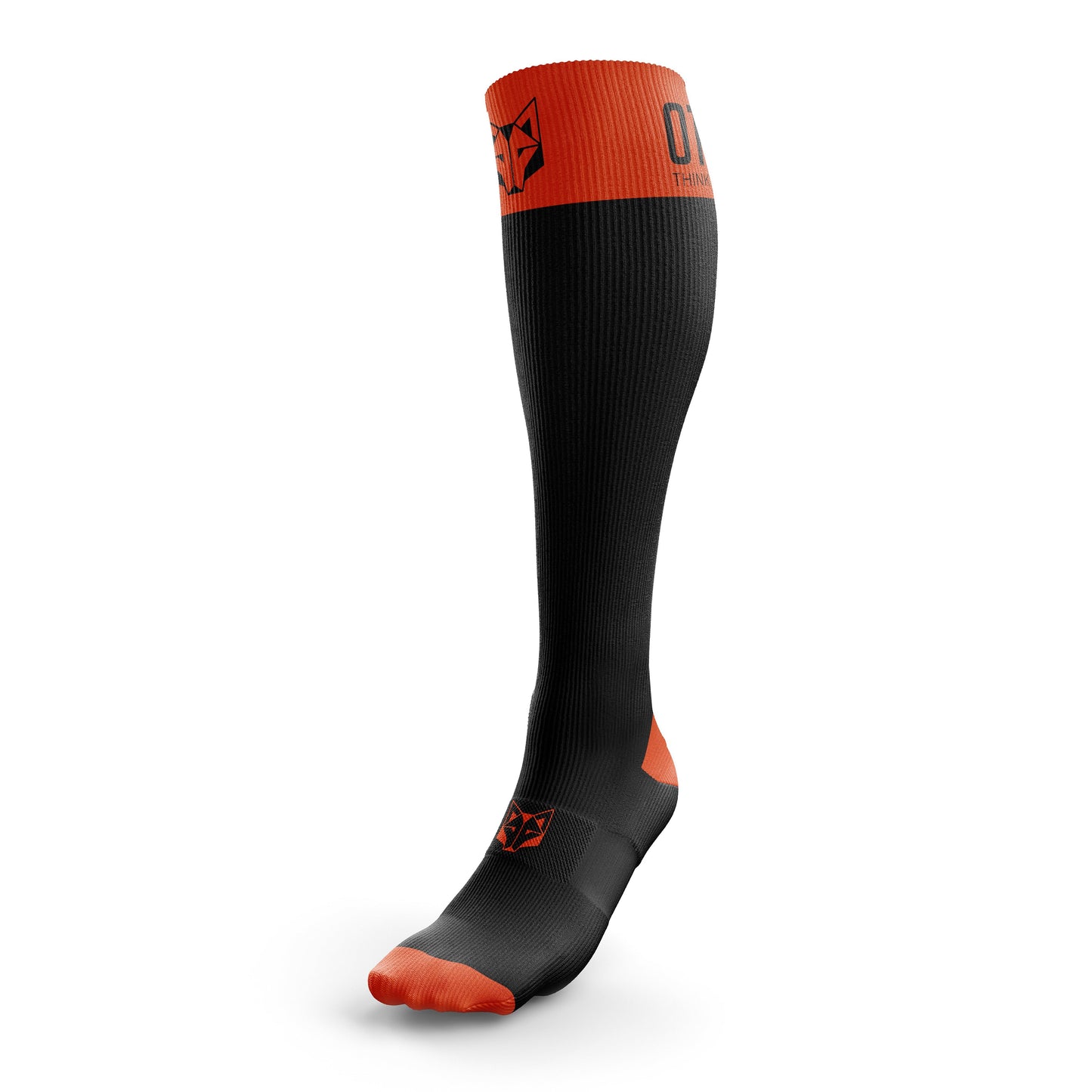Chaussettes de récupération - Black & Fluo Orange
