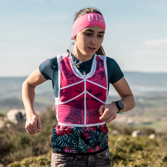 Zaino da corsa su sentiero - Rosa mimetico