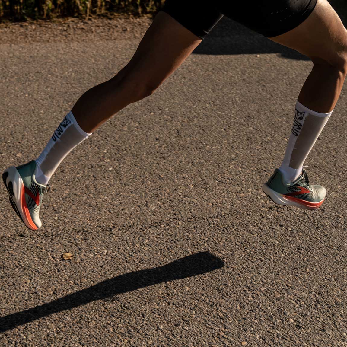 Chaussettes UltraLight - Pure White & Silver Grey