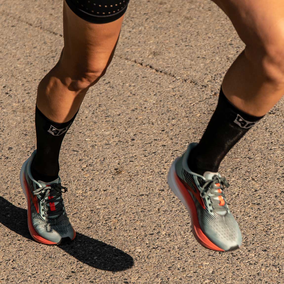 Chaussettes UltraLight - Black & Silver Grey