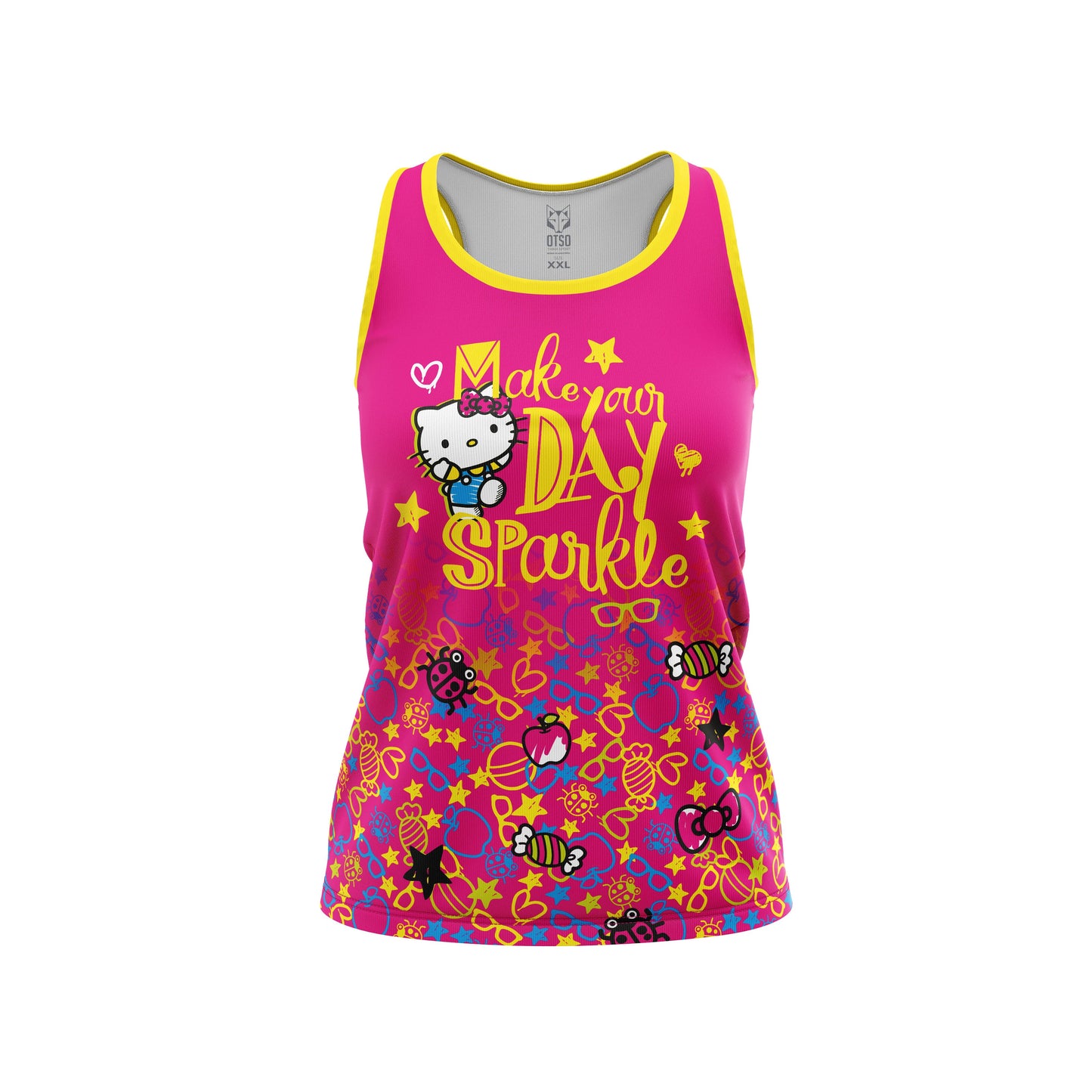 Damen-/Kinder-Trägershirt - Hallo Kitty Glitzern