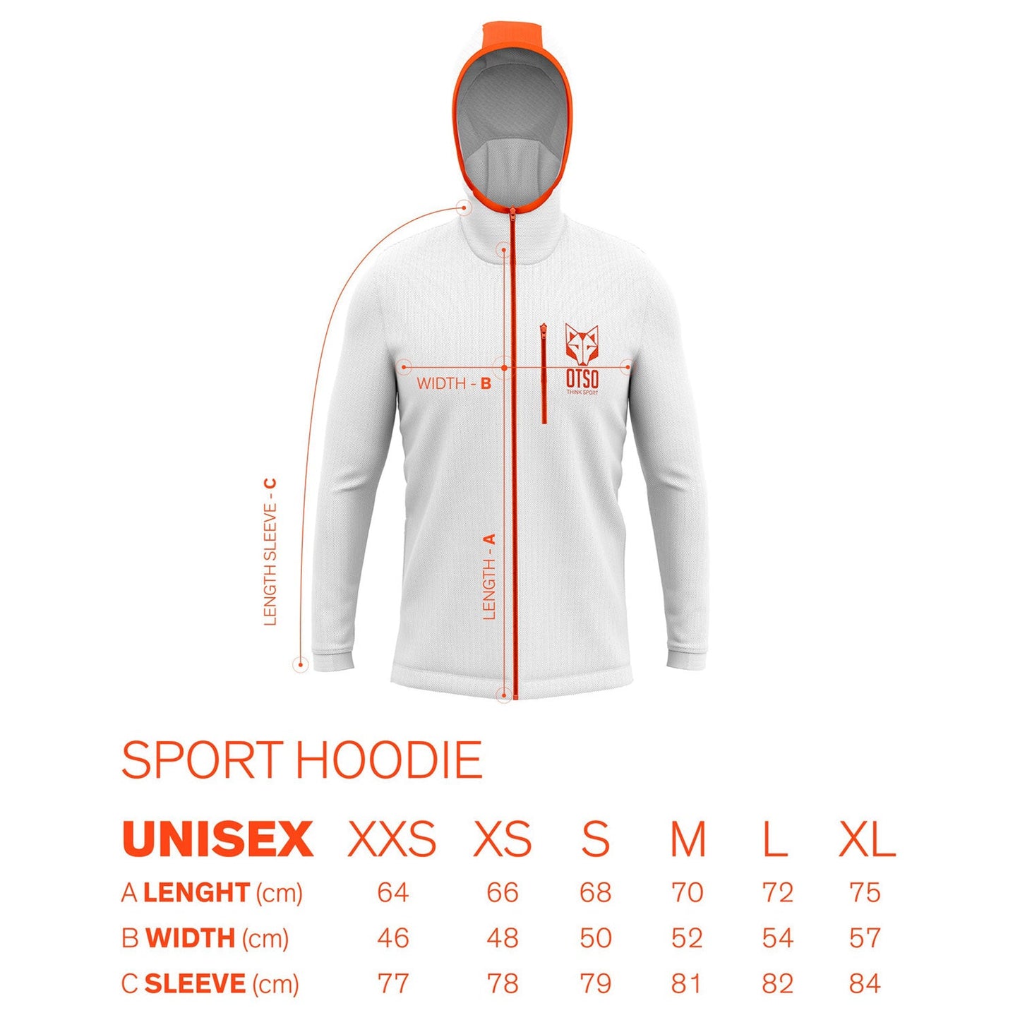 Unisex athletic hooded sweatshirt - Bright Pink & White