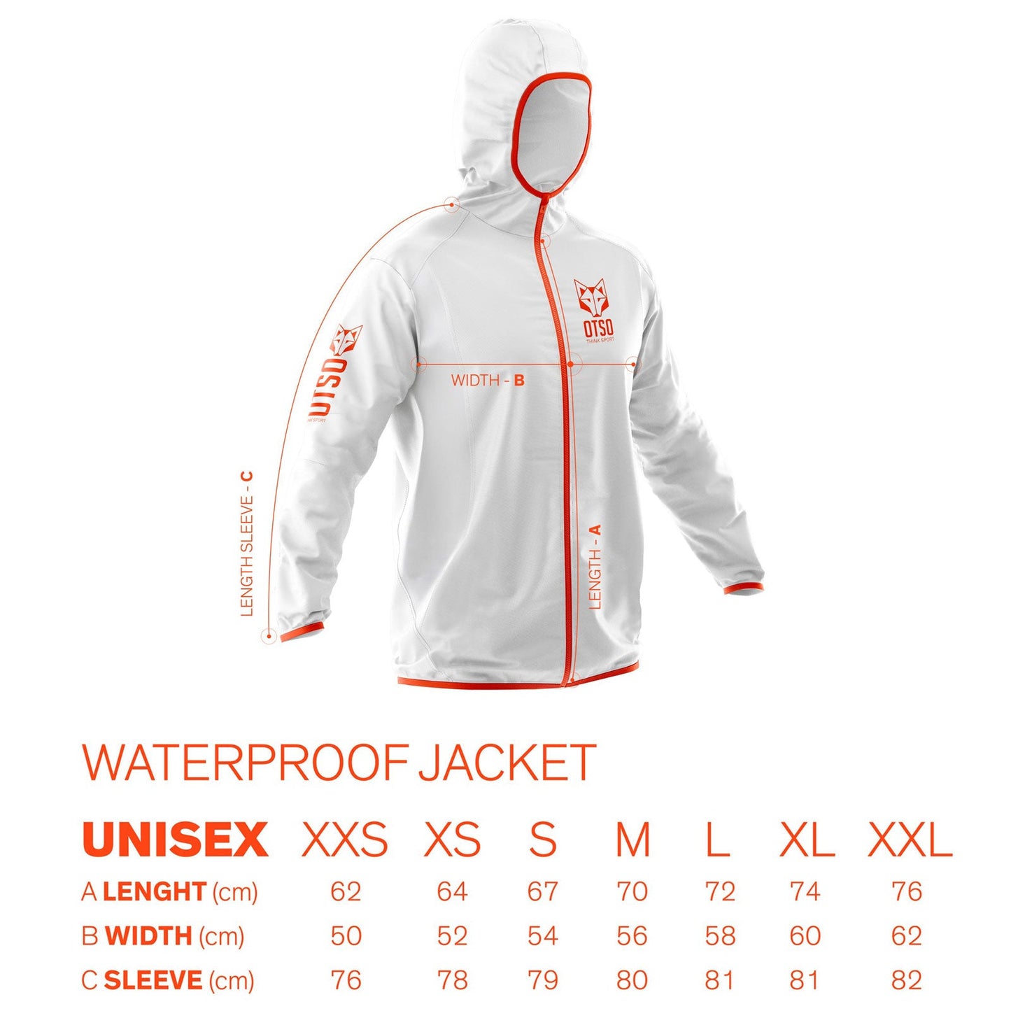 Waterproof Jacket - Fluo Pink & White