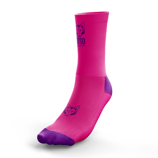 Chaussettes Multisport mi-haute - Flooow fluo pink & violet