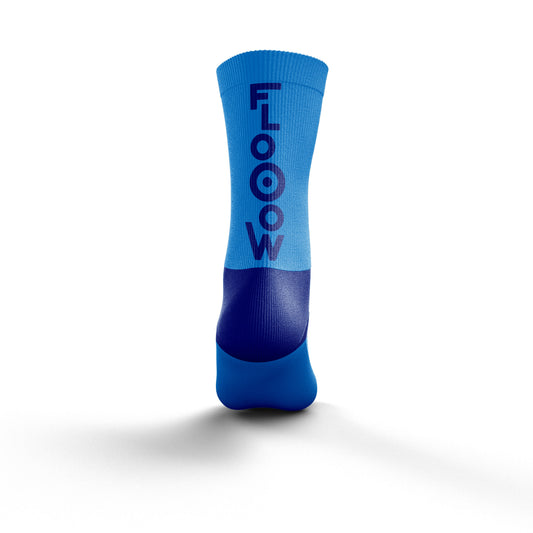 Calze multisport a mezza altezza - Flooow azzurro chiaro e blu elettrico