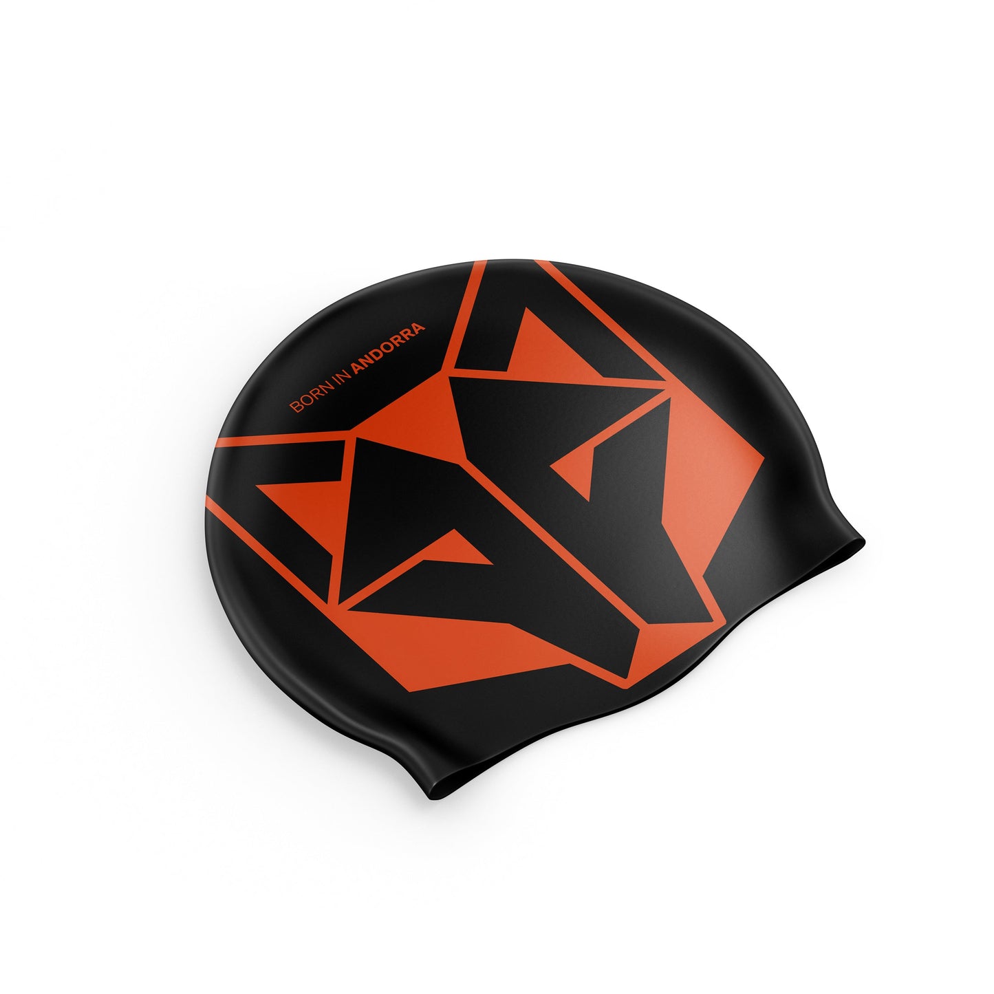 Bonnet natation - Black & Fluo Orange