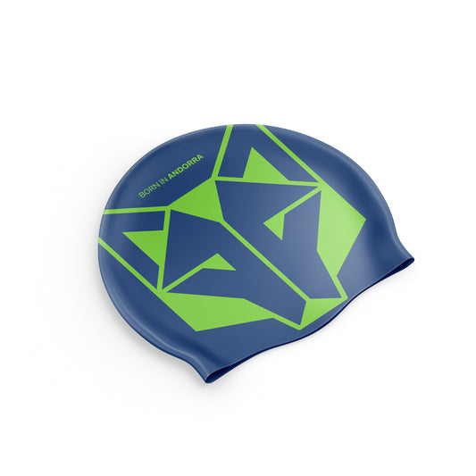 Bonnet natation - Electric Blue & Fluo Green