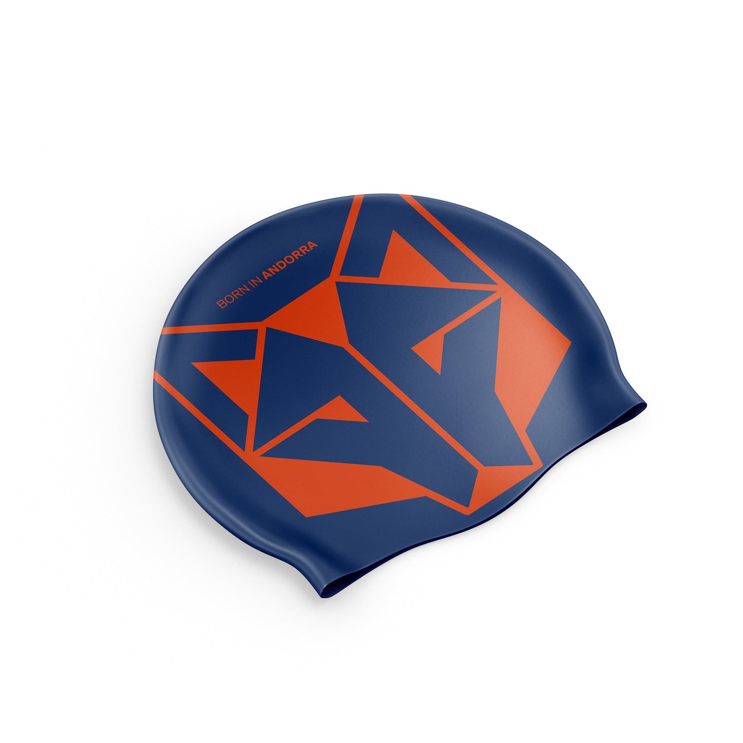 Bonnet natation - Navy Blue & Fluo Orange